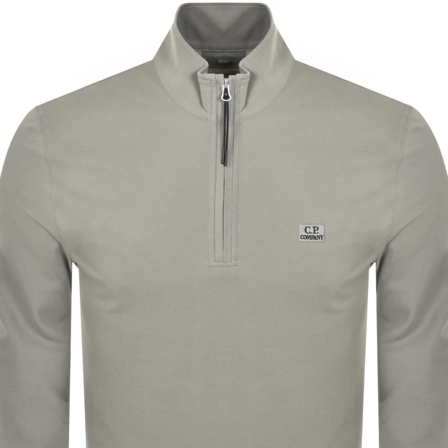 Image number 2 for CP Company Half Zip Polo T Shirt Fallen Rock