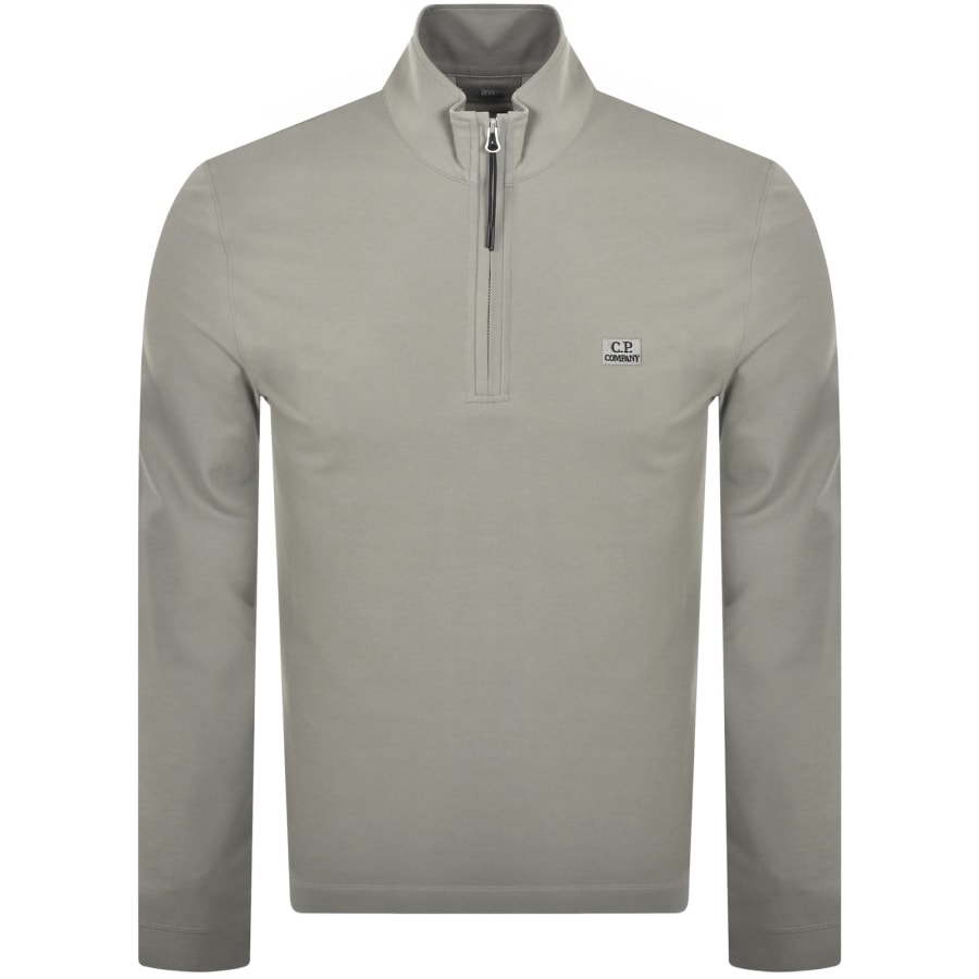 Image number 1 for CP Company Half Zip Polo T Shirt Fallen Rock