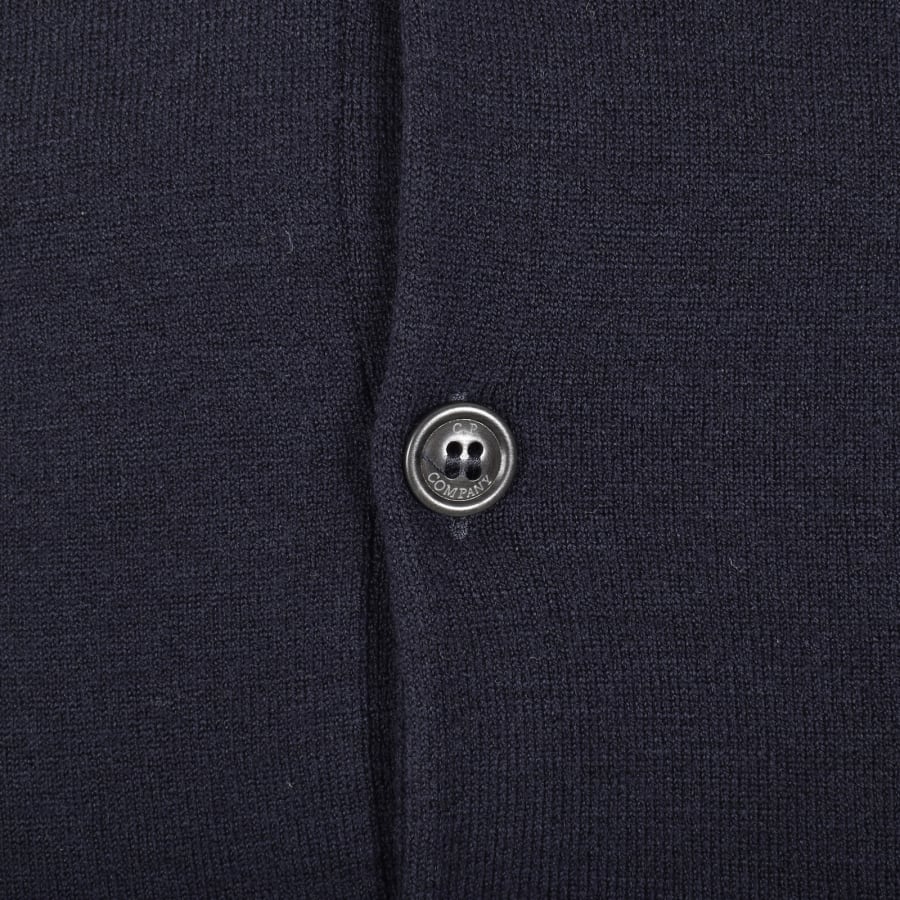 Image number 5 for CP Company Wool Knit Polo Total Eclipse