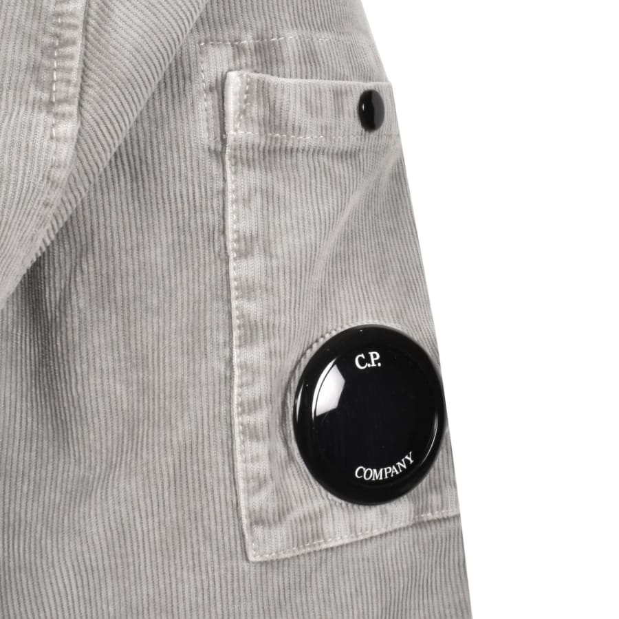 Image number 4 for CP Company Corduroy Long Sleeved Shirt Grey