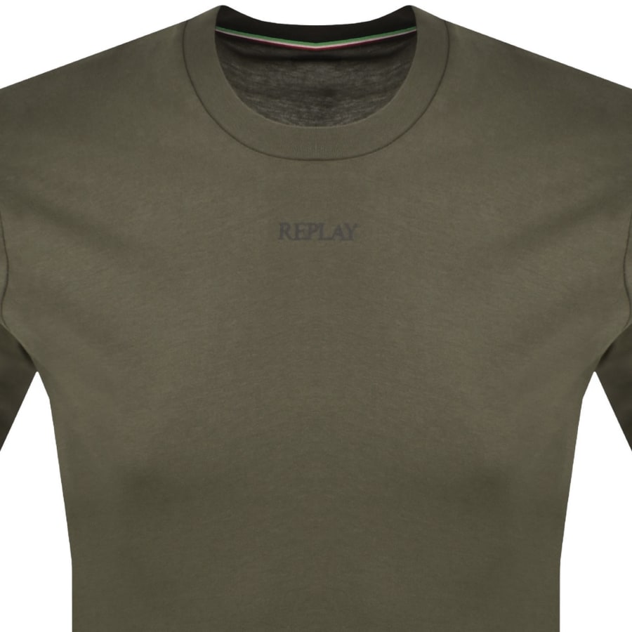 Image number 2 for Replay Logo T Shirt Mud Grey