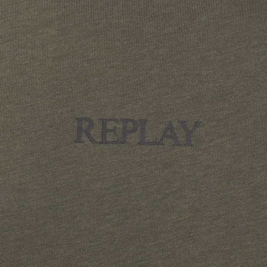 Image number 3 for Replay Logo T Shirt Mud Grey