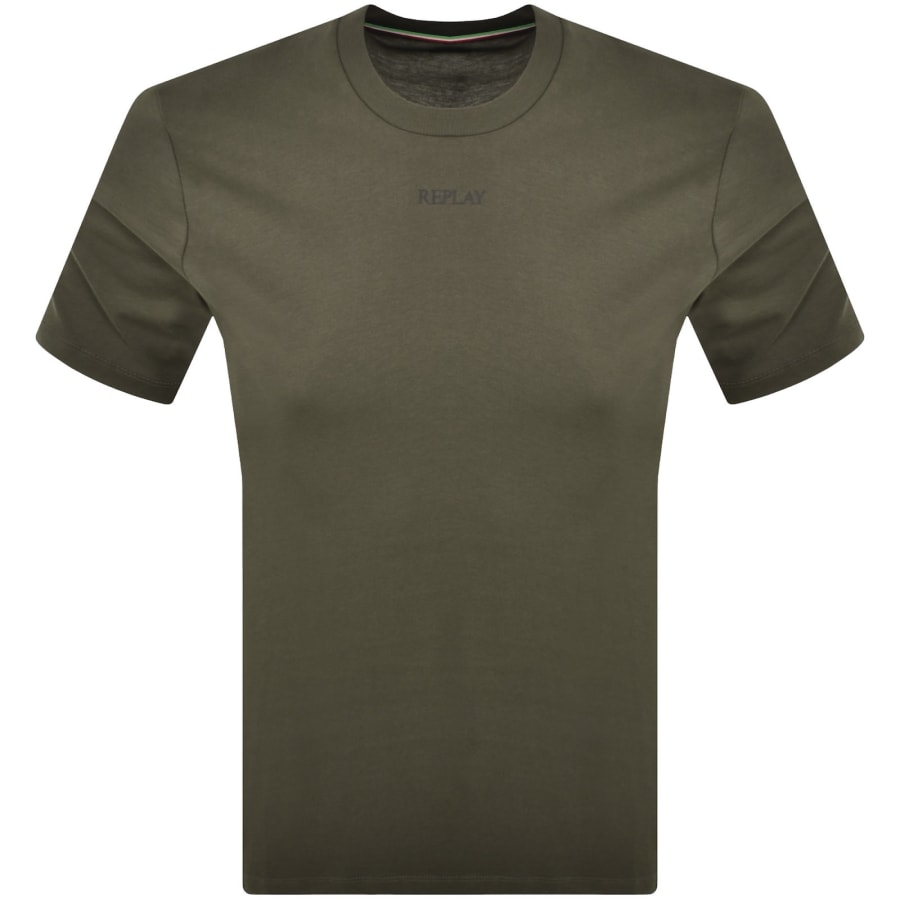 Image number 1 for Replay Logo T Shirt Mud Grey