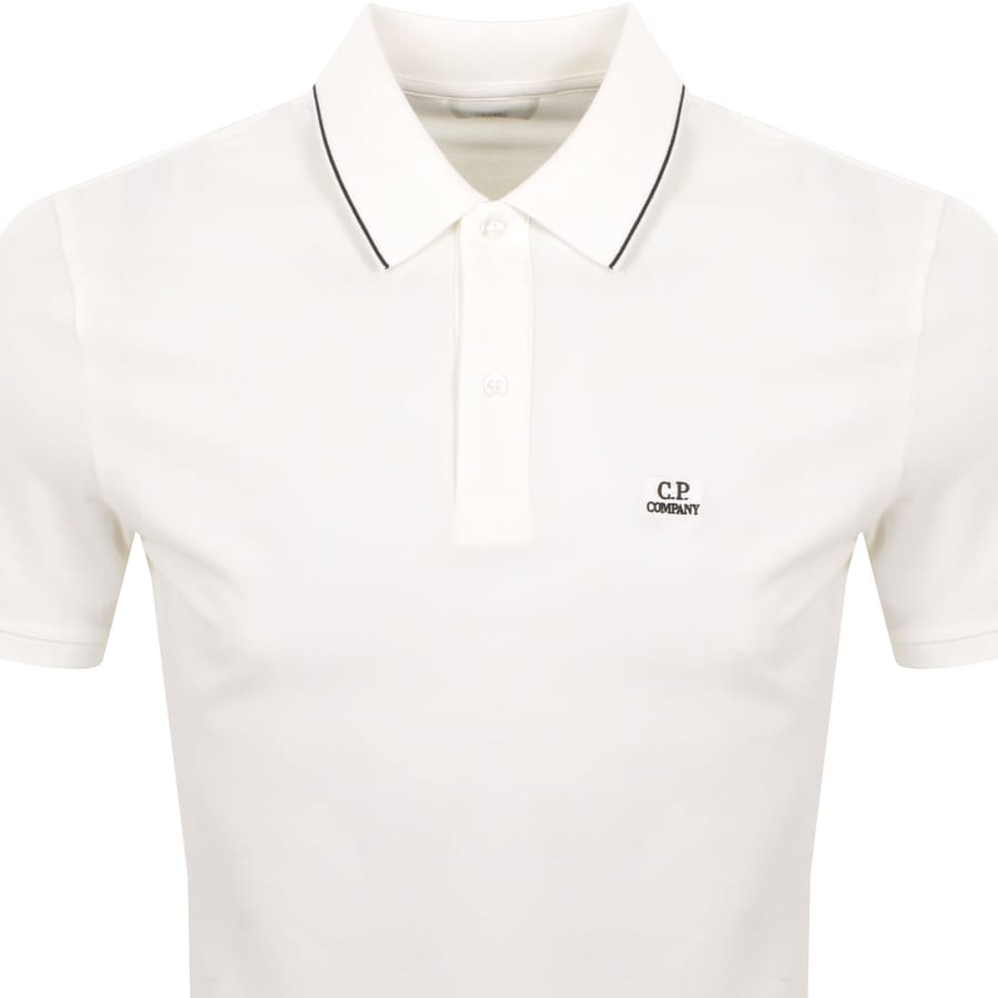Image number 2 for CP Company Tipped Polo T Shirt White