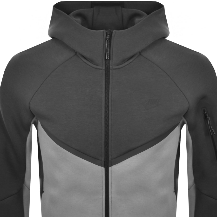 Image number 2 for Nike Tech Fleece Windrunner Hoodie Grey