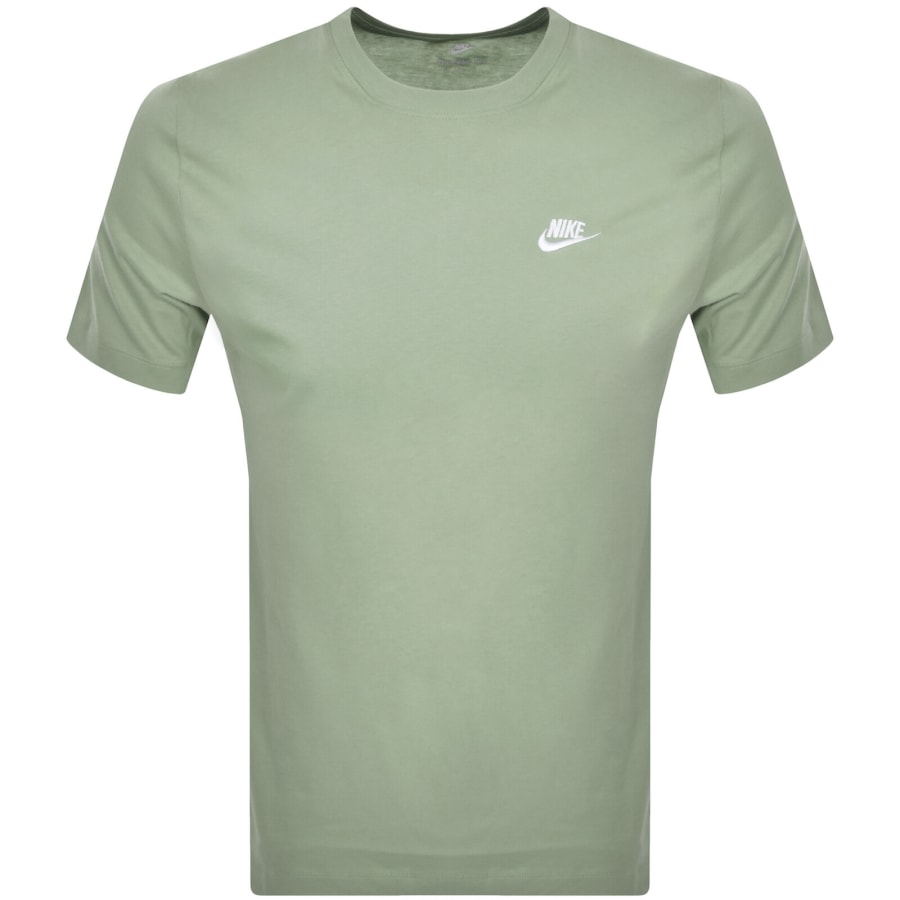 Image number 1 for Nike Crew Neck Club T Shirt Green