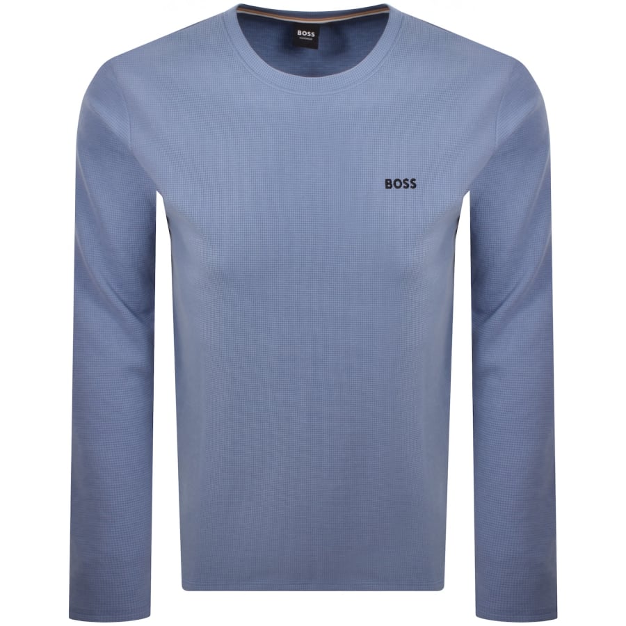 Image number 1 for BOSS Waffle T Shirt Light Pastel Blue
