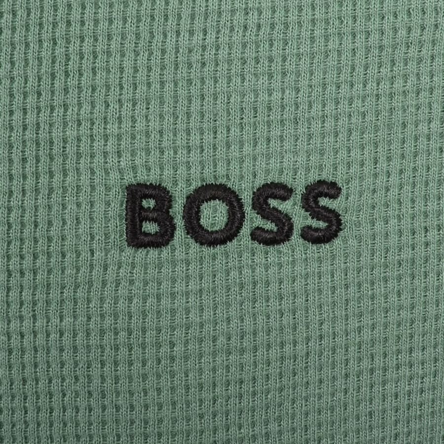 Image number 4 for BOSS Waffle Shorts Open Green