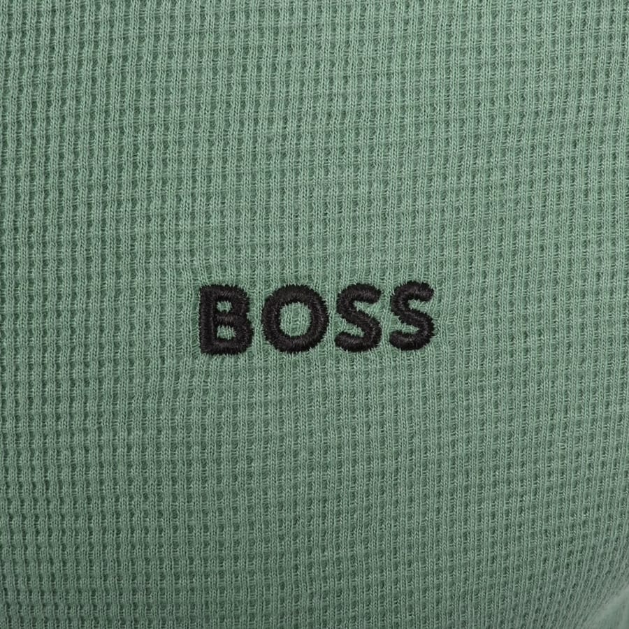 Image number 3 for BOSS Waffle T Shirt Open Green