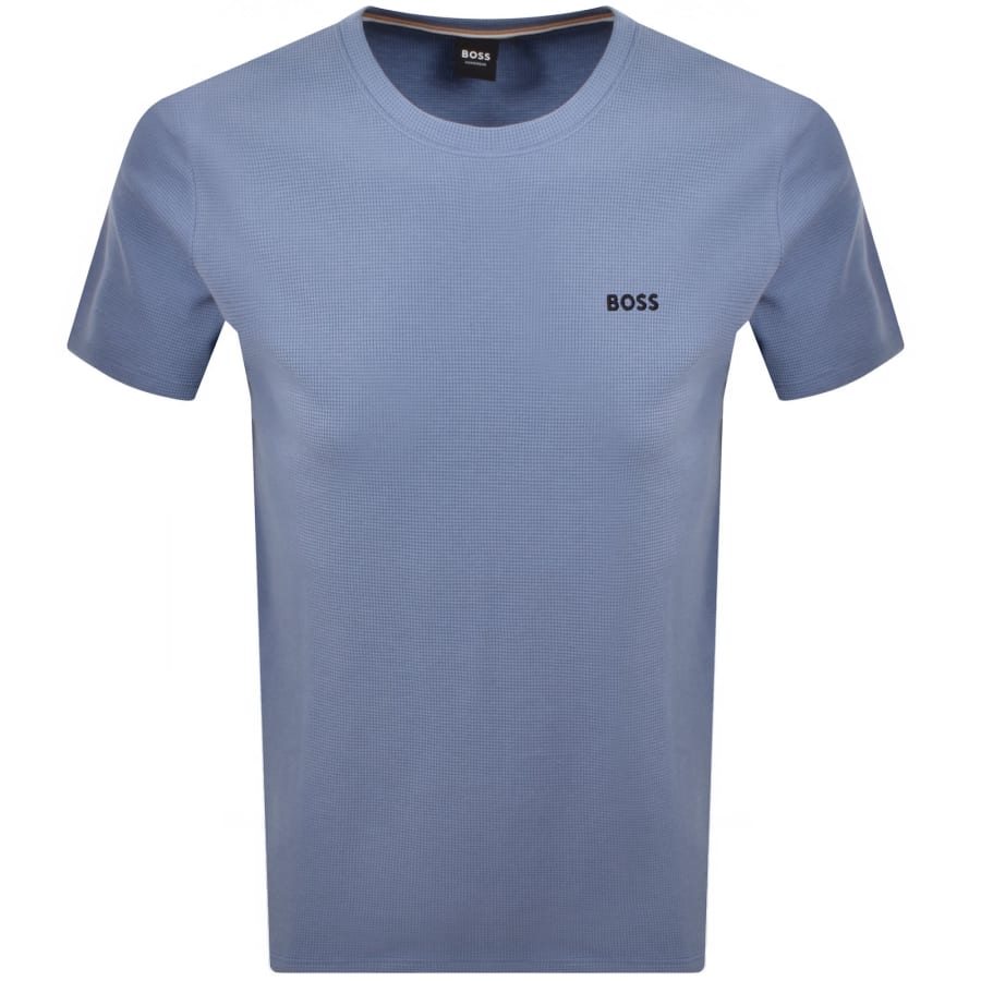 Image number 1 for BOSS Waffle T Shirt Light Pastel Blue