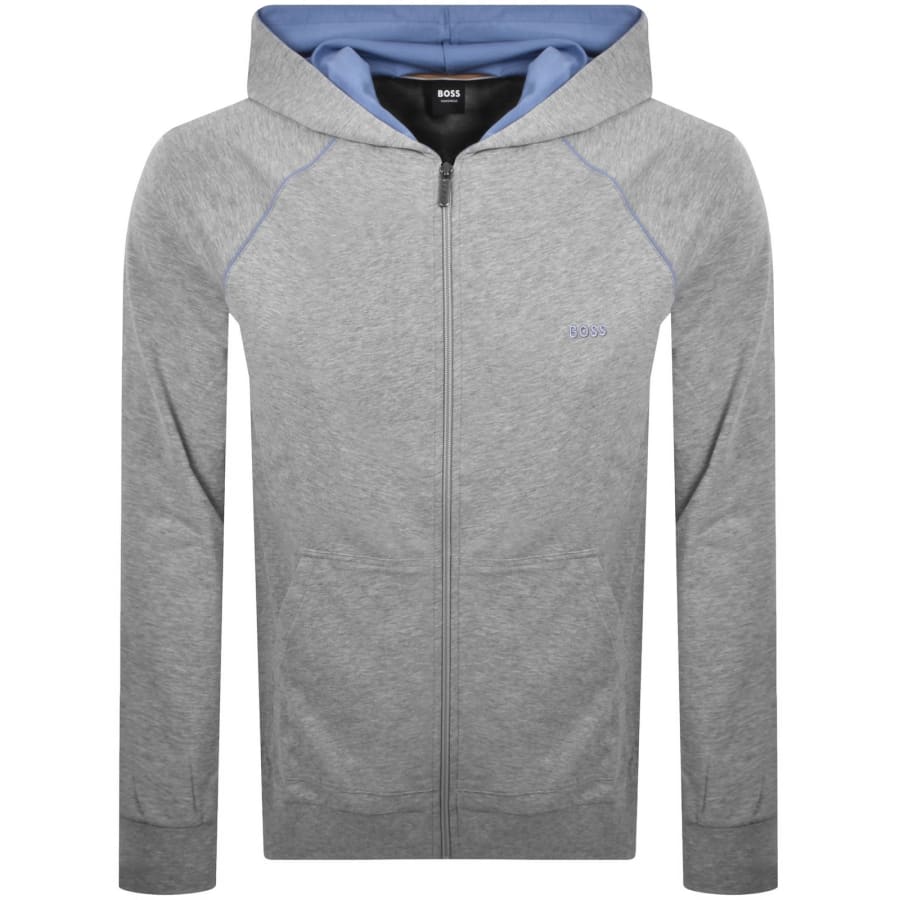 Image number 1 for BOSS Mix And Match Full Zip Hoodie Grey
