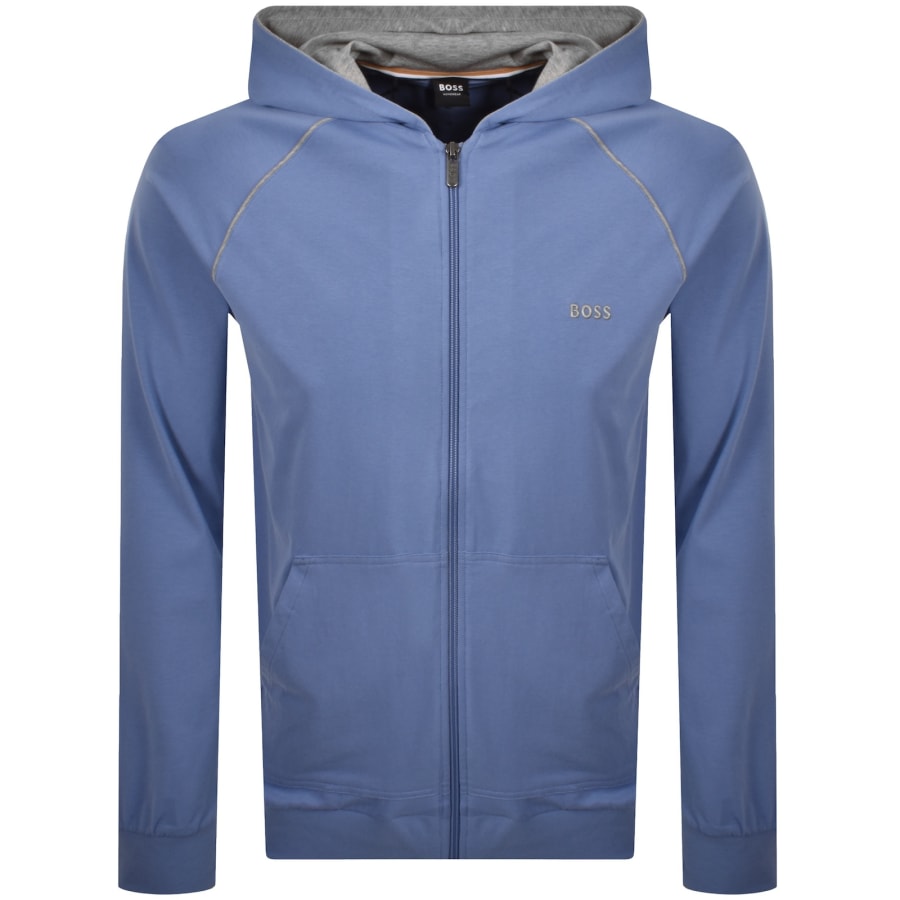 Image number 1 for BOSS Mix And Match Full Zip Hoodie Blue