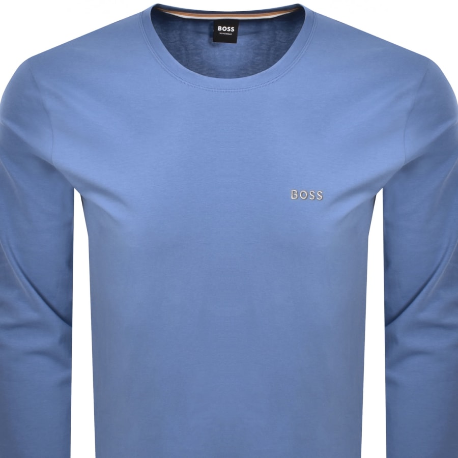 Image number 2 for BOSS Mix And Match Long Sleeve T Shirt Blue