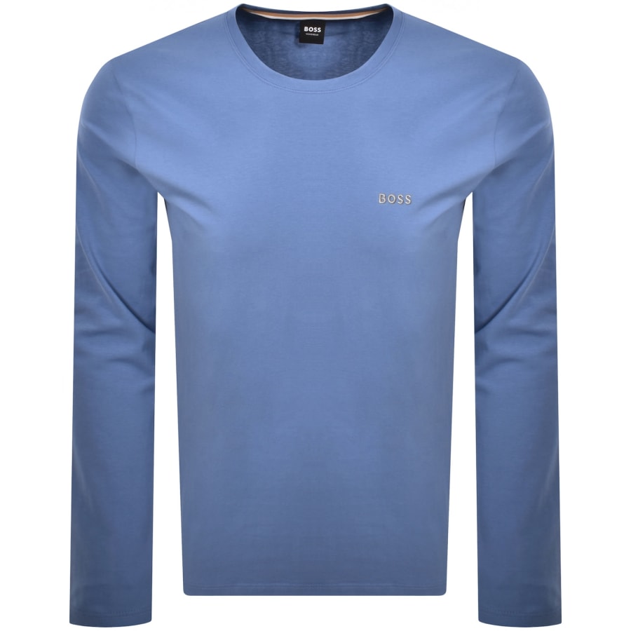 Image number 1 for BOSS Mix And Match Long Sleeve T Shirt Blue