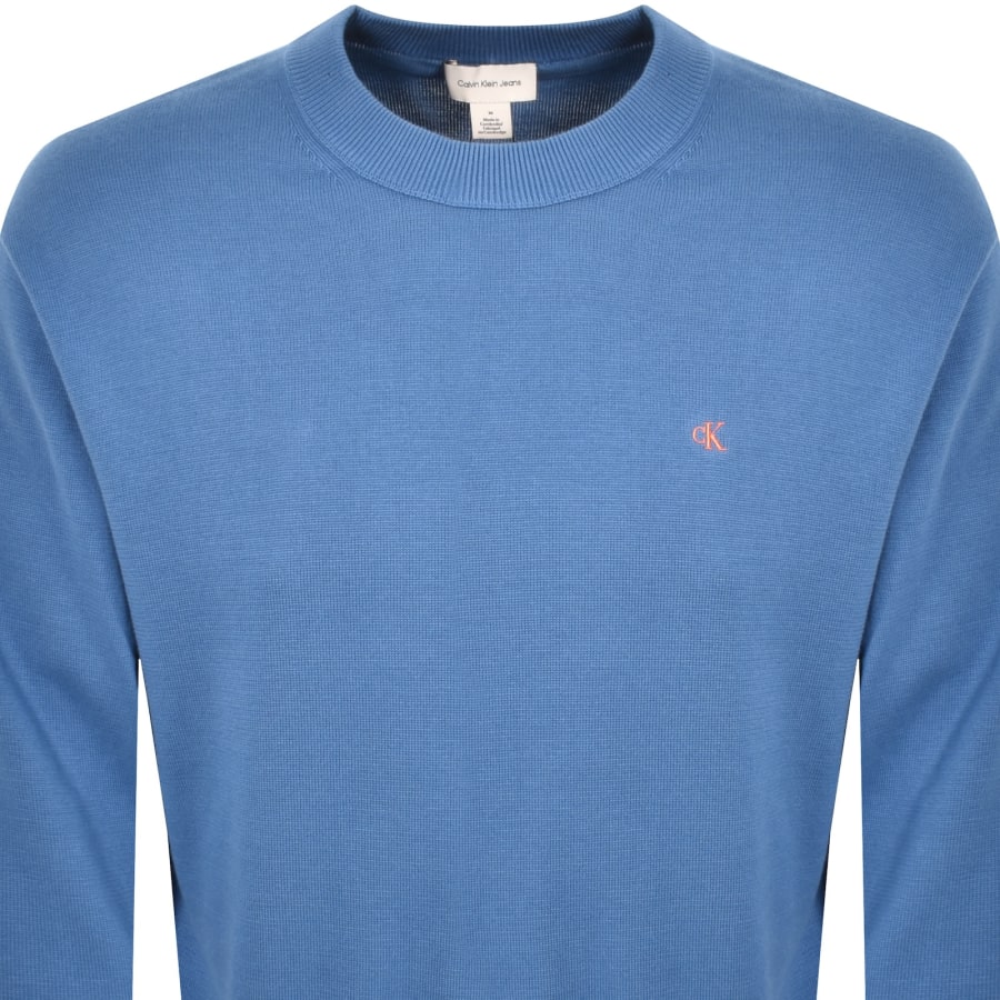 Image number 2 for Calvin Klein Jeans Crew Neck Jumper Blue