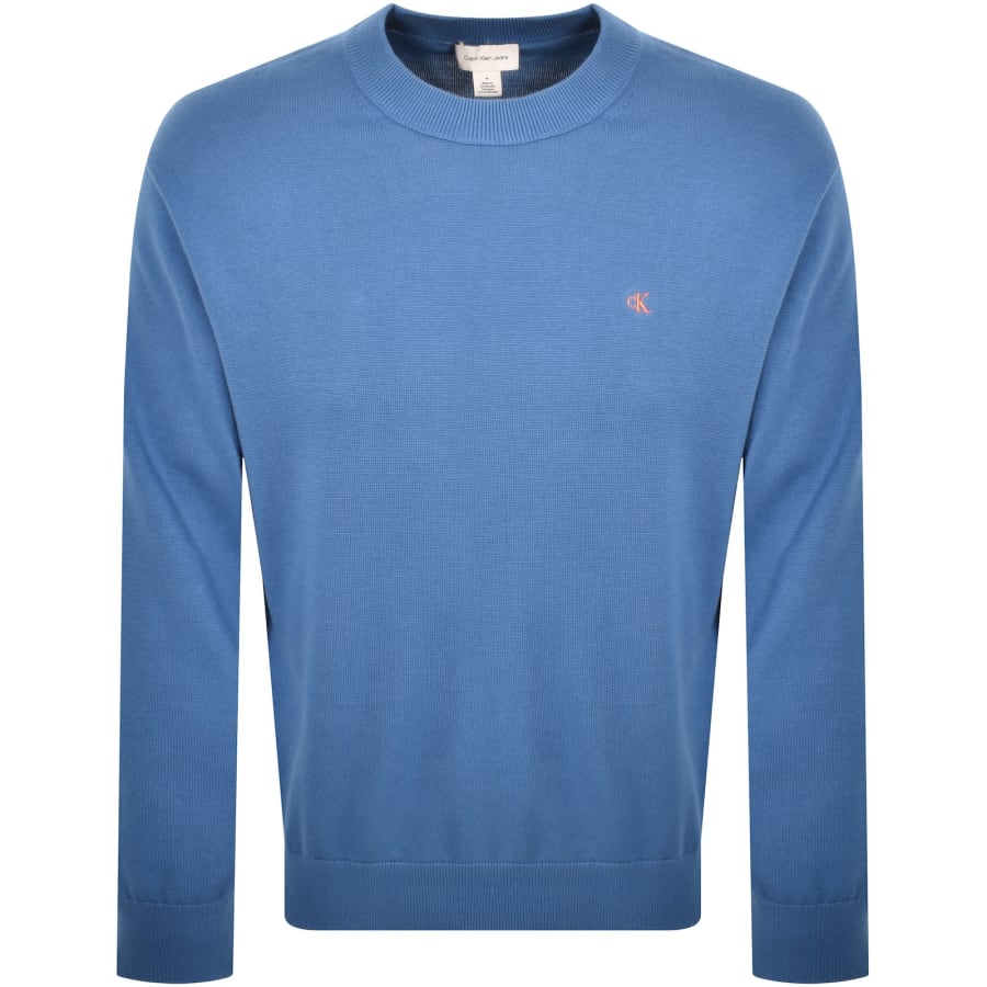 Image number 1 for Calvin Klein Jeans Crew Neck Jumper Blue