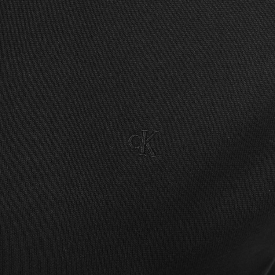 Image number 3 for Calvin Klein Knitted Polo Black