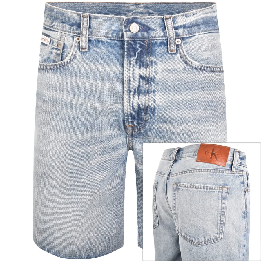Image number 1 for Calvin Klein Jeans Classic Denim Shorts Blue