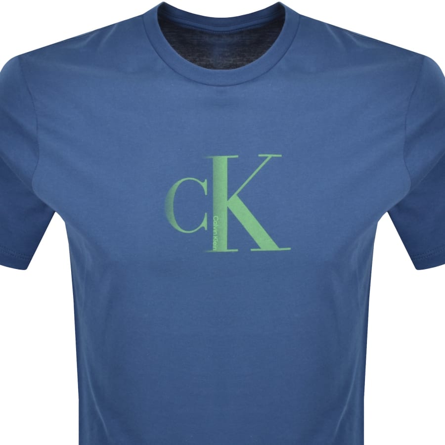 Image number 2 for Calvin Klein Jeans Logo T Shirt Blue