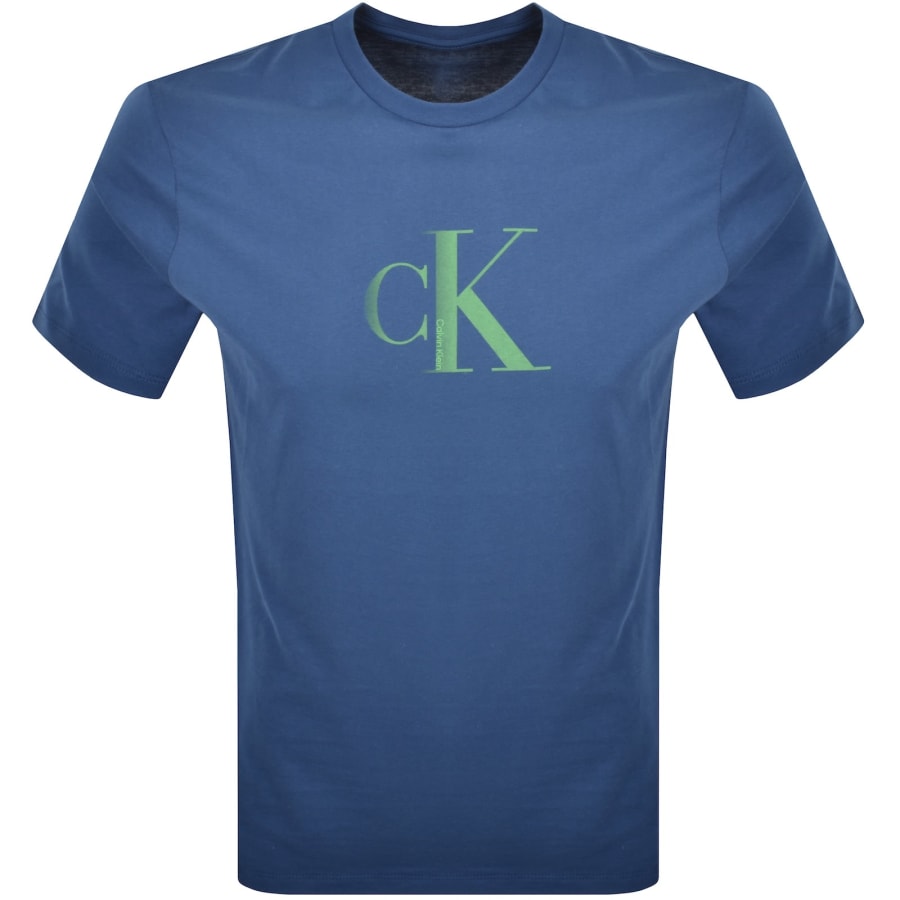 Image number 1 for Calvin Klein Jeans Logo T Shirt Blue