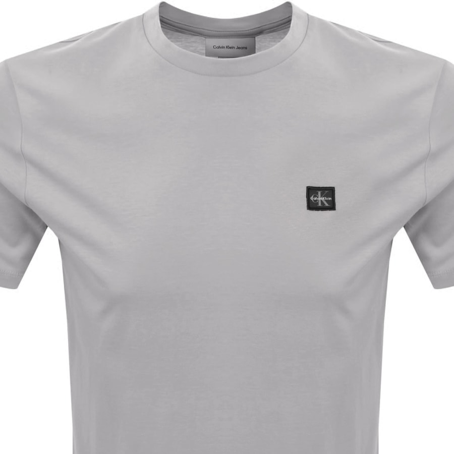 Image number 2 for Calvin Klein Jeans Badge T Shirt Grey
