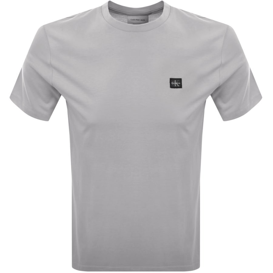 Image number 1 for Calvin Klein Jeans Badge T Shirt Grey
