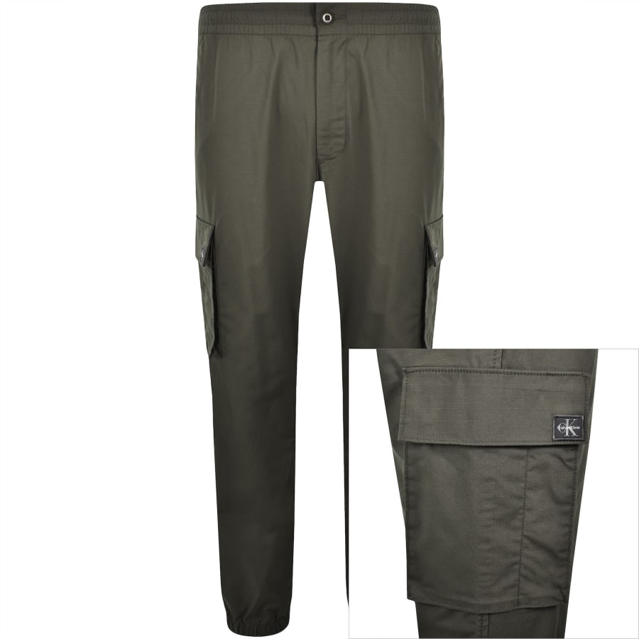 Image number 1 for Calvin Klein Jeans Skinny Cargo Trousers Beluga