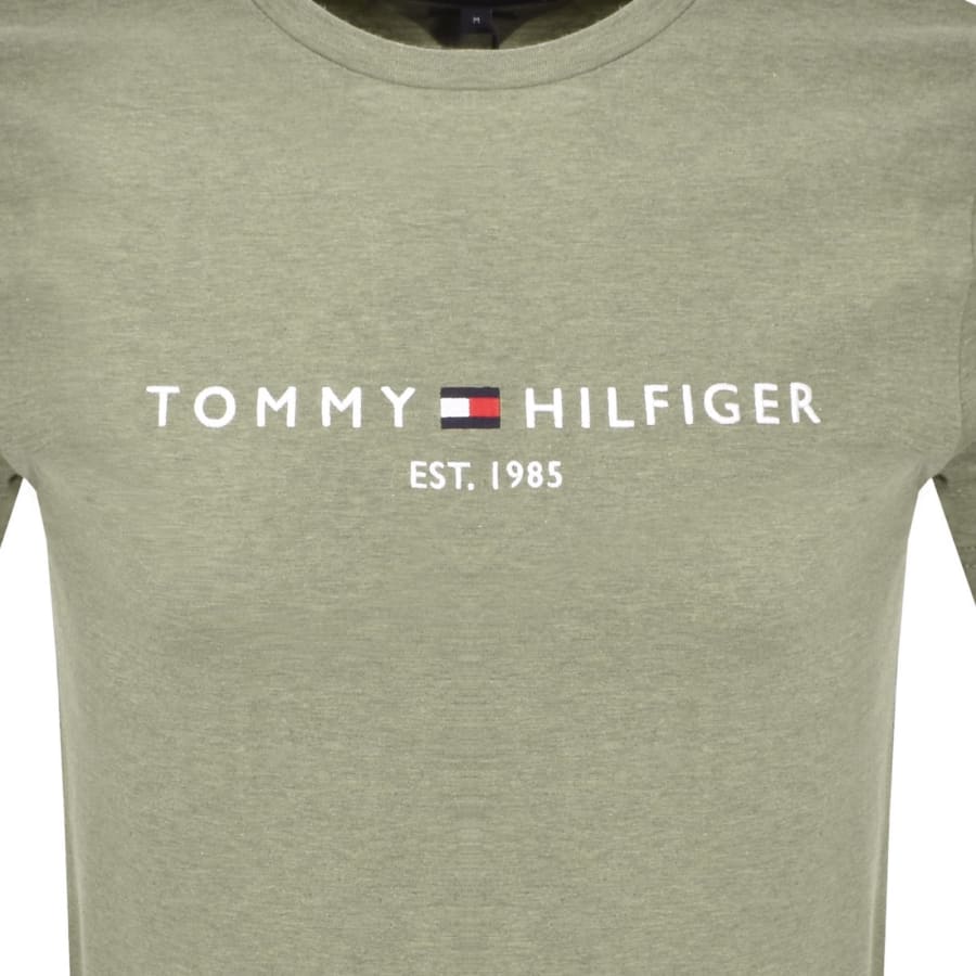Image number 3 for Tommy Hilfiger Logo Slim Fit T Shirt Green