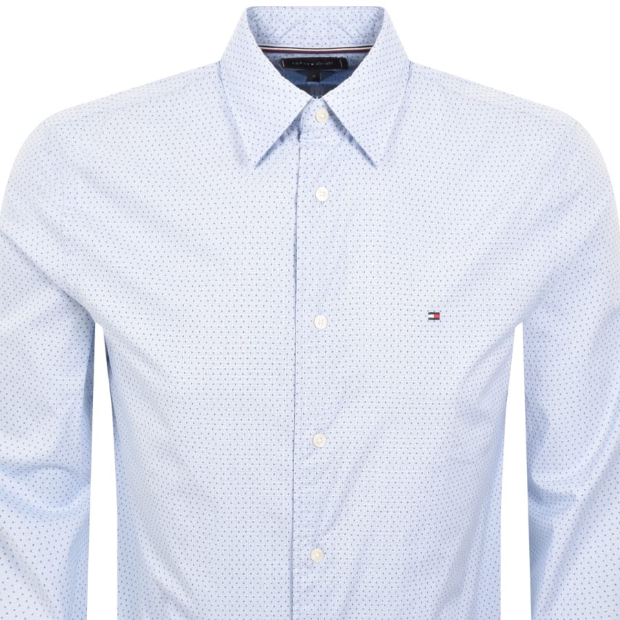Image number 2 for Tommy Hilfiger Flex Poplin Long Sleeve Shirt Blue