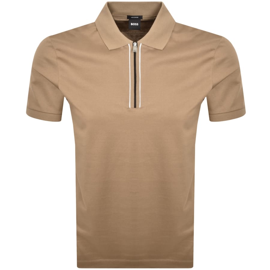 Image number 1 for BOSS H Paras 65 Polo T Shirt Medium Beige