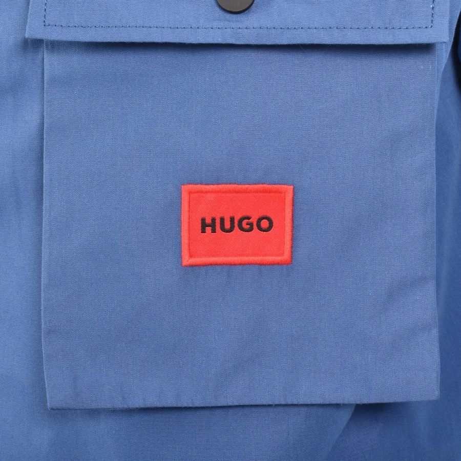 Image number 3 for HUGO Emmond Overshirt Medium Blue