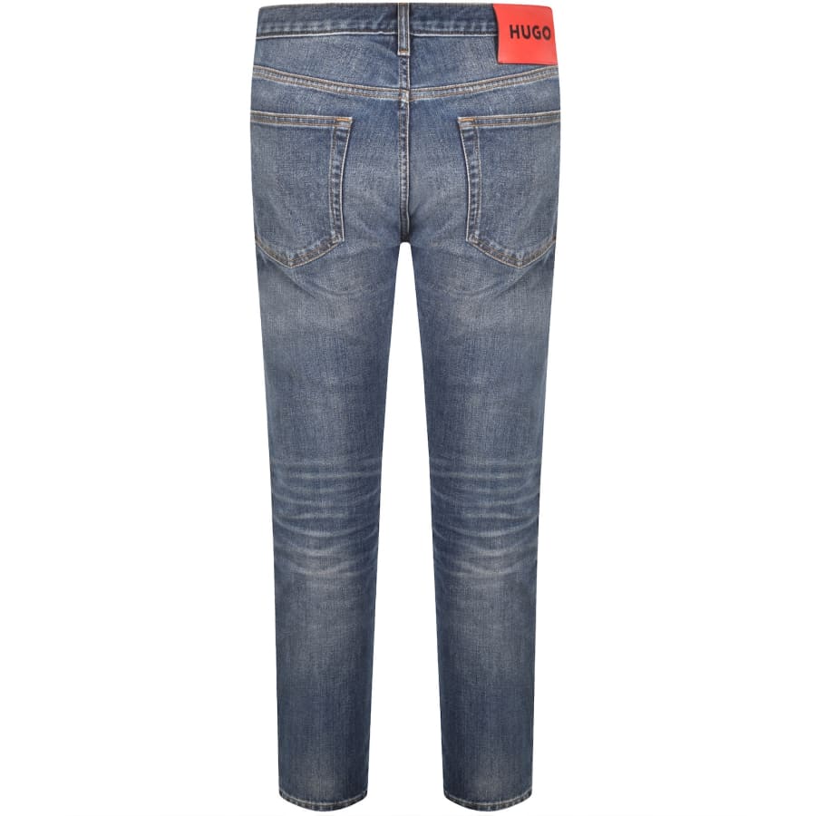 Image number 3 for HUGO 734 Extra Slim Jeans Mid Wash Blue