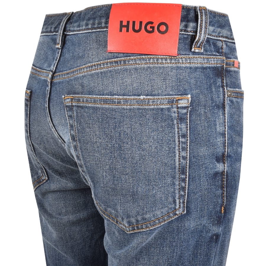Image number 4 for HUGO 734 Extra Slim Jeans Mid Wash Blue