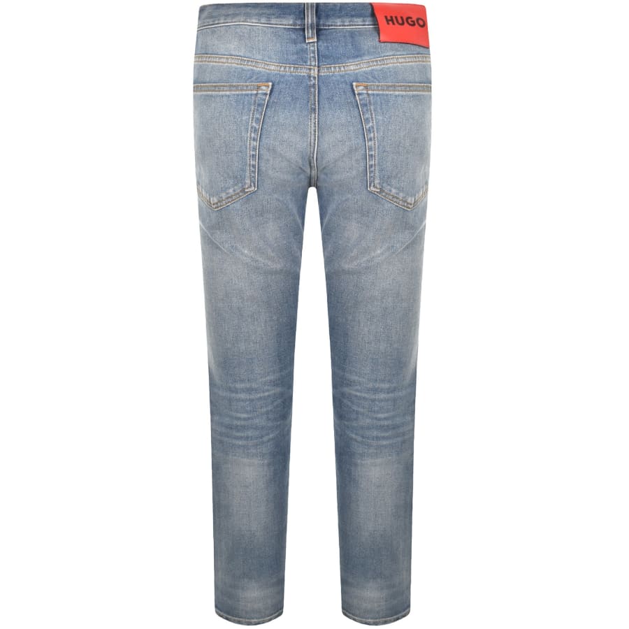 Image number 3 for HUGO 708 Slim Fit Jeans Light Wash Blue