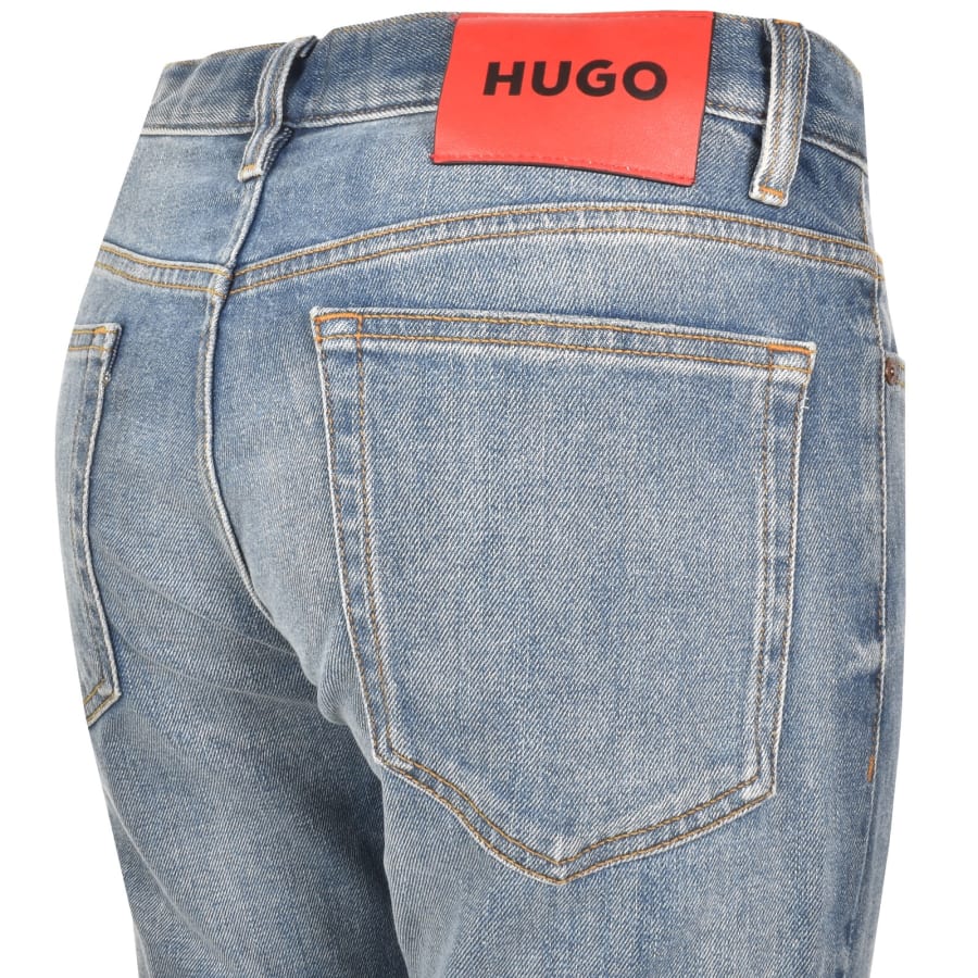 Image number 4 for HUGO 708 Slim Fit Jeans Light Wash Blue