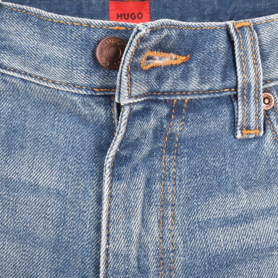 Image number 5 for HUGO 708 Slim Fit Jeans Light Wash Blue