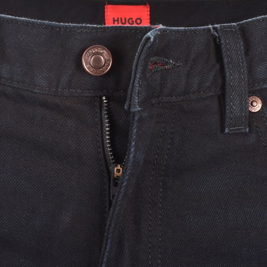 Image number 5 for HUGO 708 Slim Fit Jeans Dark Wash Blue