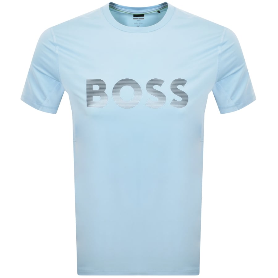 Image number 1 for BOSS Active T Shirt Light Pastel Blue