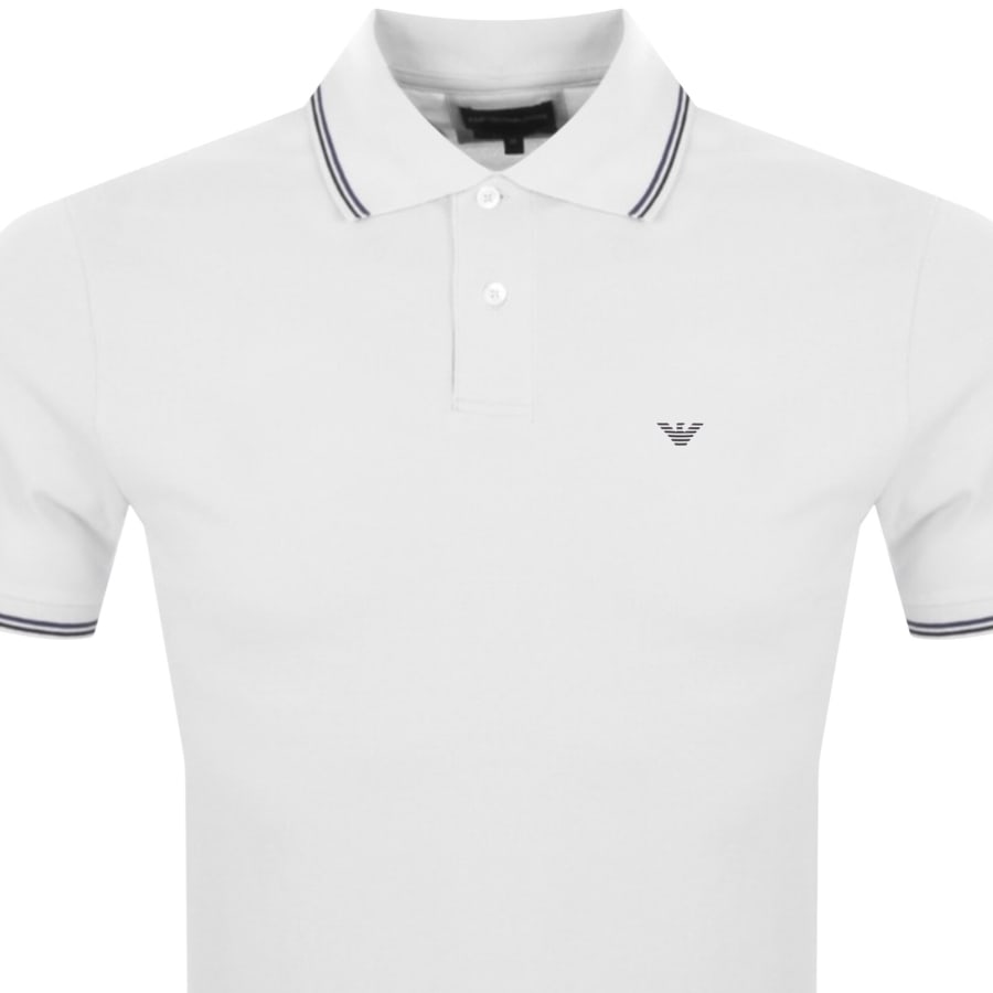Image number 2 for Emporio Armani Short Sleeved Polo T Shirt White