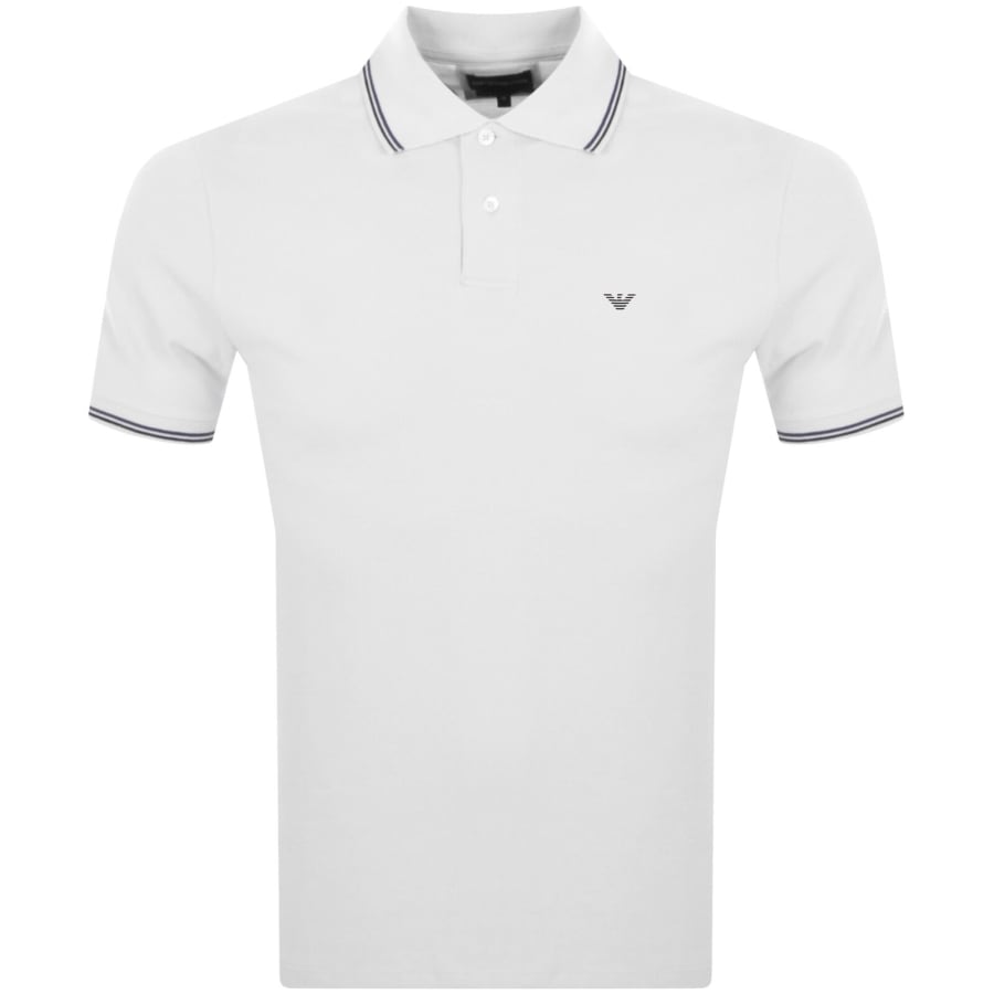 Image number 1 for Emporio Armani Short Sleeved Polo T Shirt White