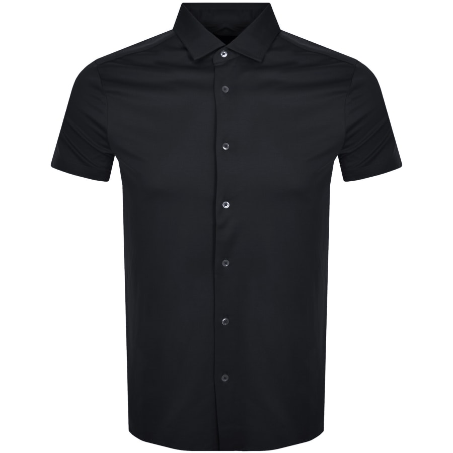 Image number 1 for Emporio Armani Short Sleeved Jersey Shirt Navy