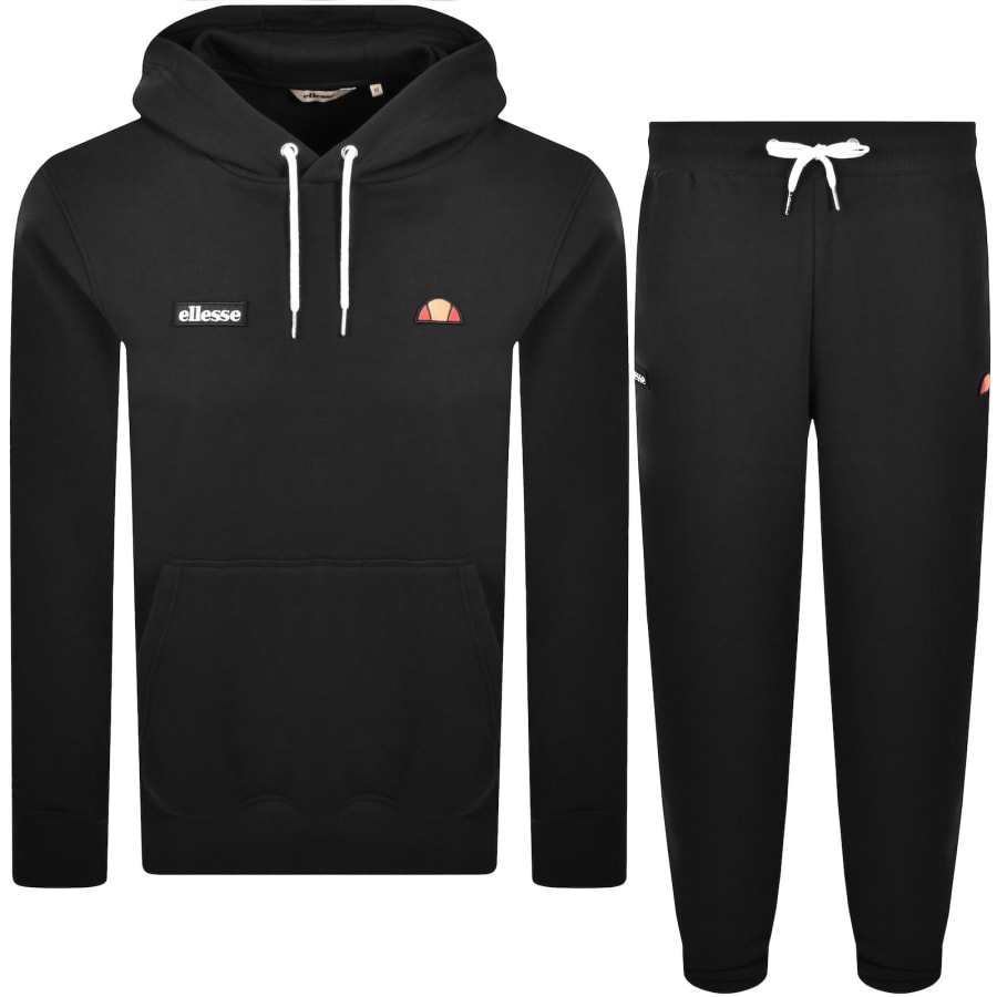 Image number 1 for Ellesse Traccota Oh Hooded Tracksuit Black