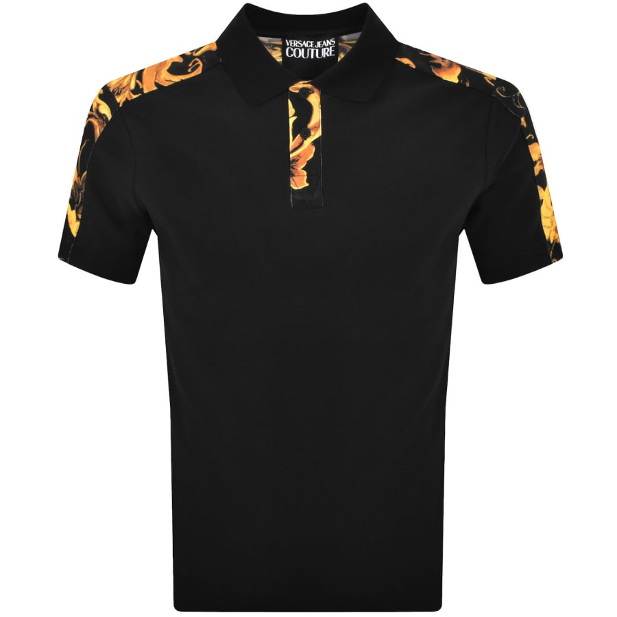 Image number 2 for Versace Jeans Couture Barocco Polo Black