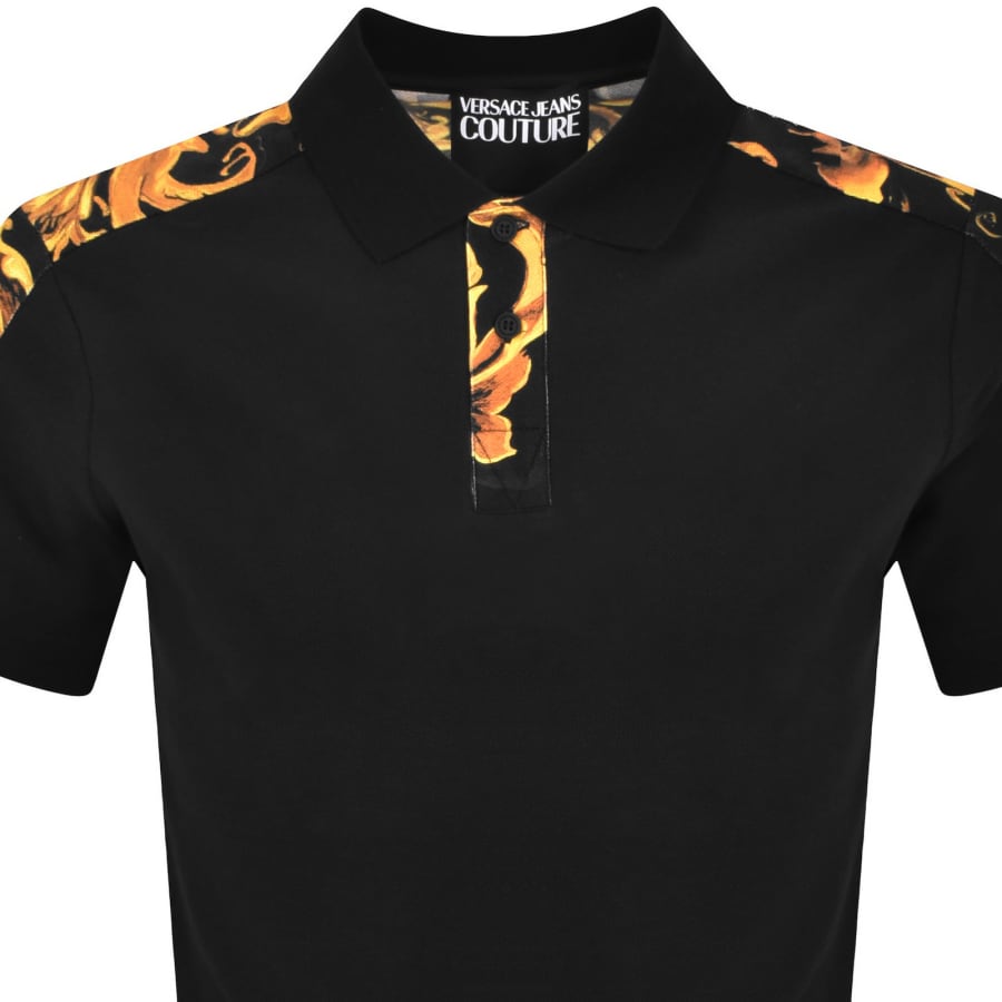 Image number 3 for Versace Jeans Couture Barocco Polo Black