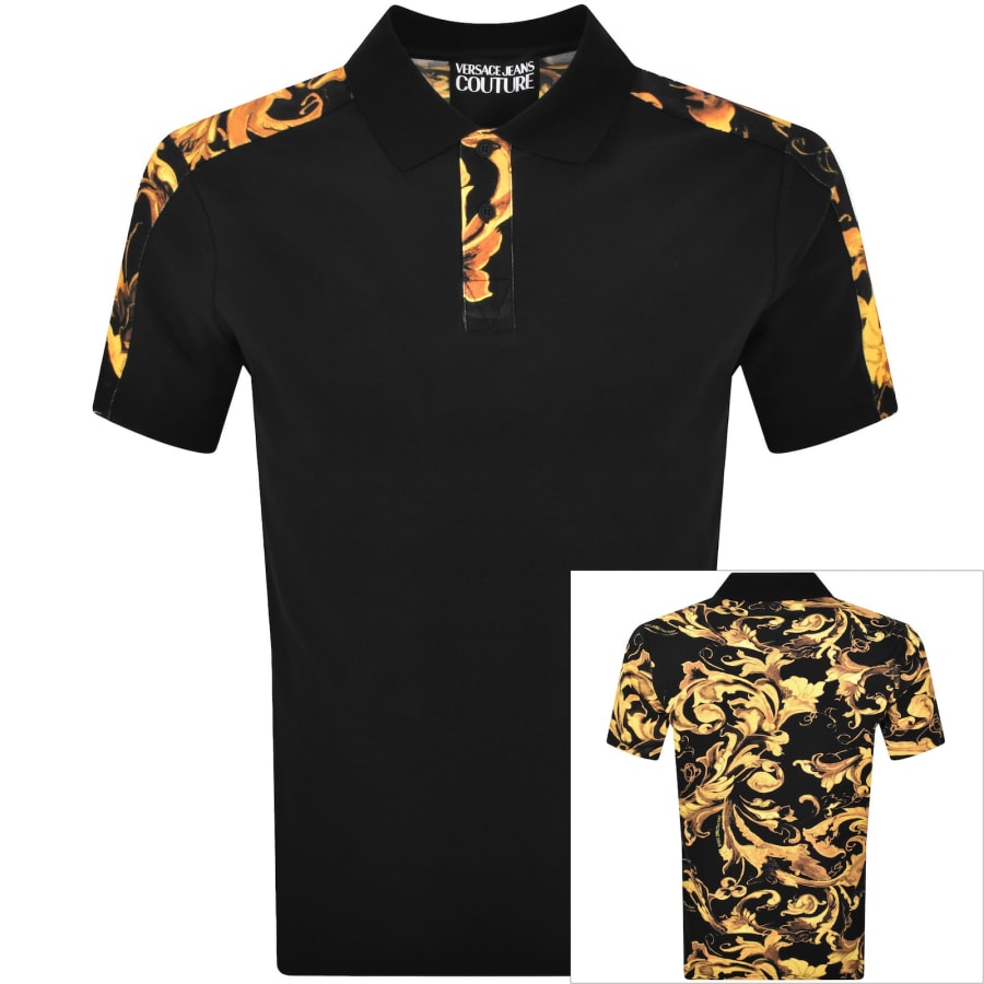 Image number 1 for Versace Jeans Couture Barocco Polo Black