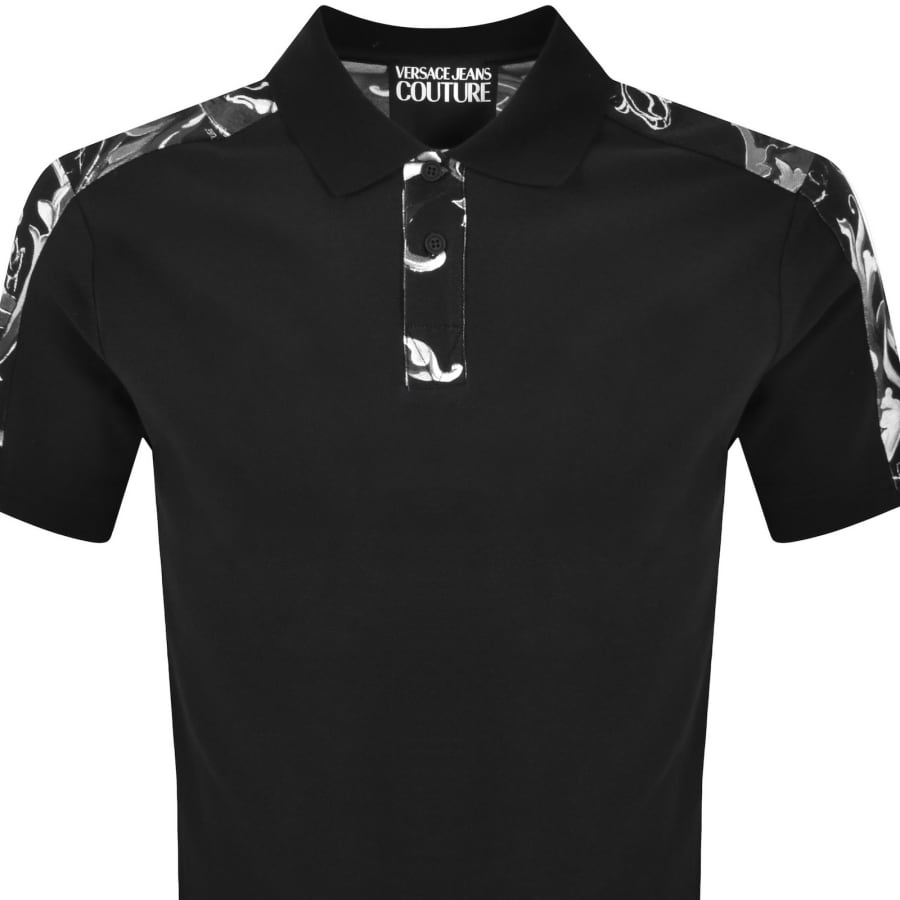 Image number 3 for Versace Jeans Couture Barocco Polo Black