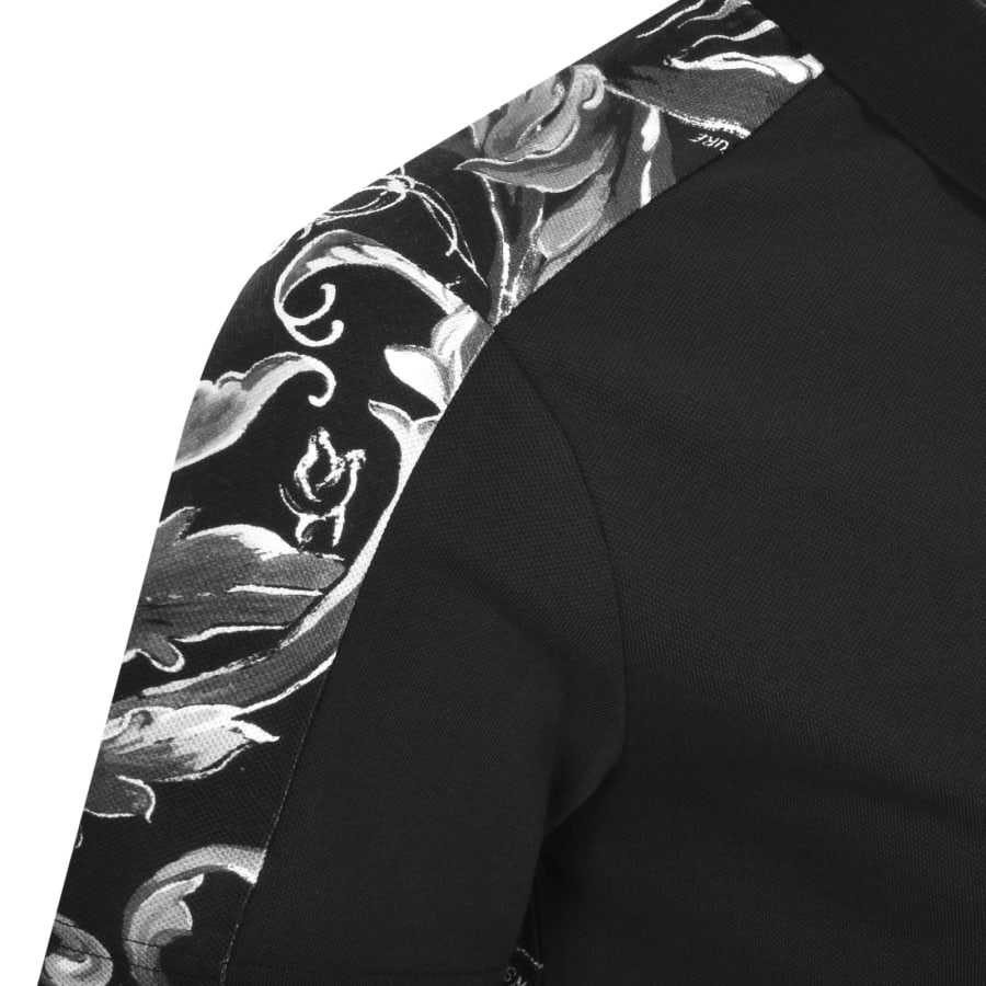 Image number 4 for Versace Jeans Couture Barocco Polo Black