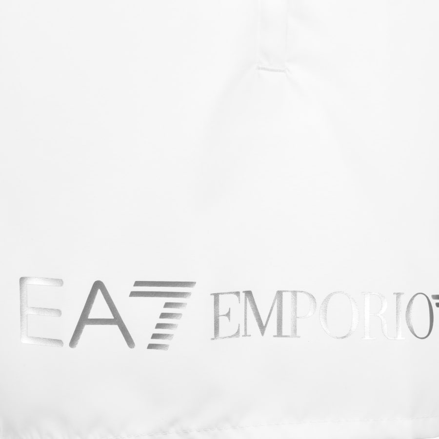 Image number 3 for EA7 Emporio Armani Logo Swim Shorts White