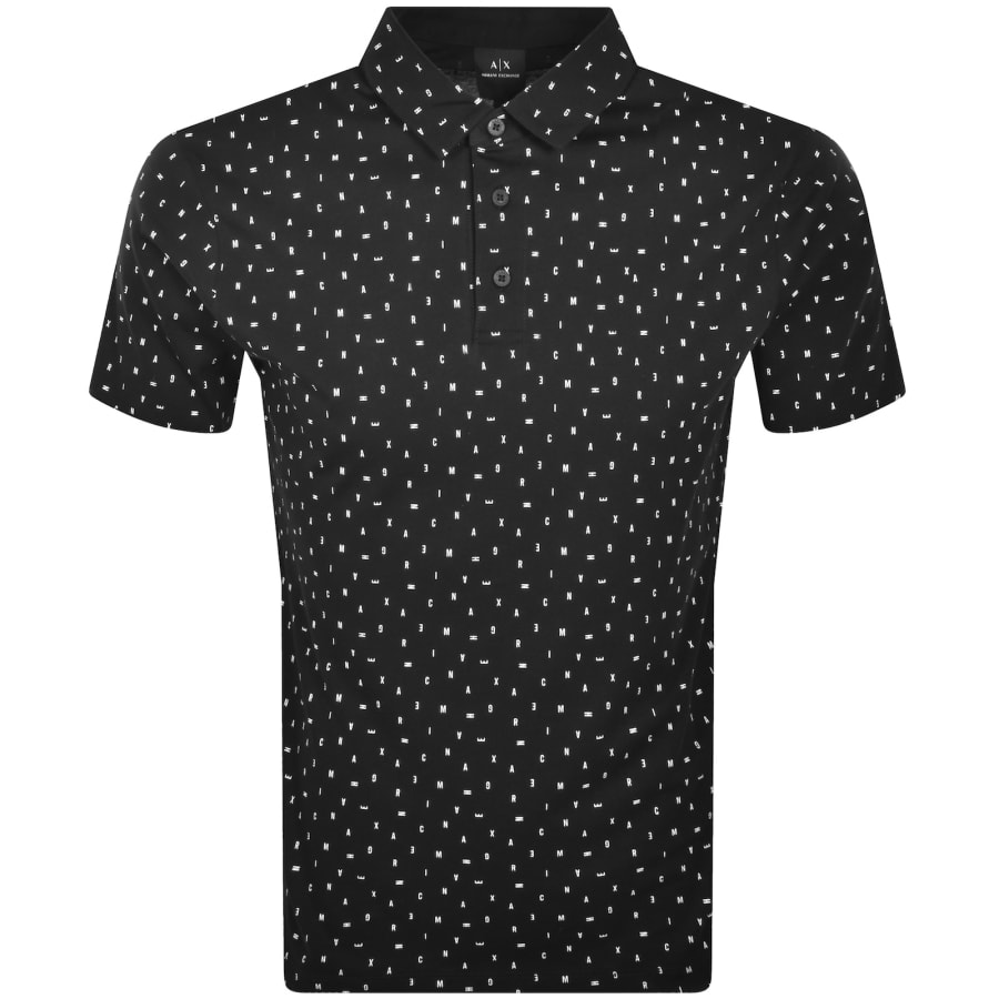 Image number 1 for Armani Exchange Polo T Shirt Black