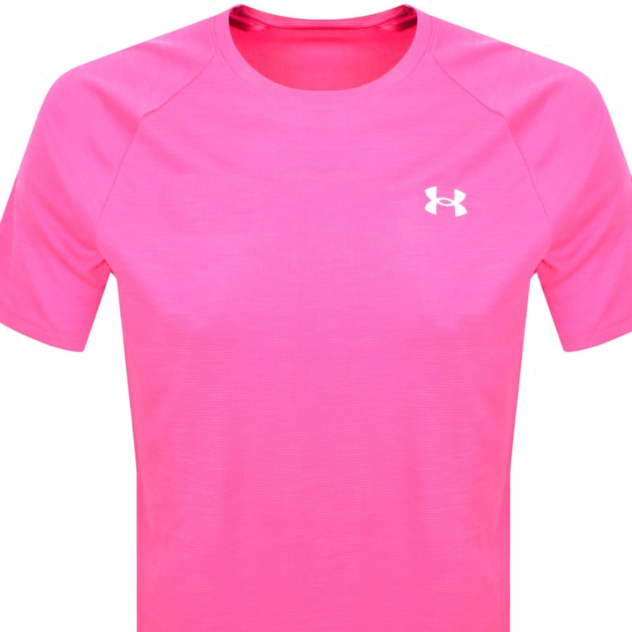 Image number 2 for Under Armour Tech Textured T Shirt Pink